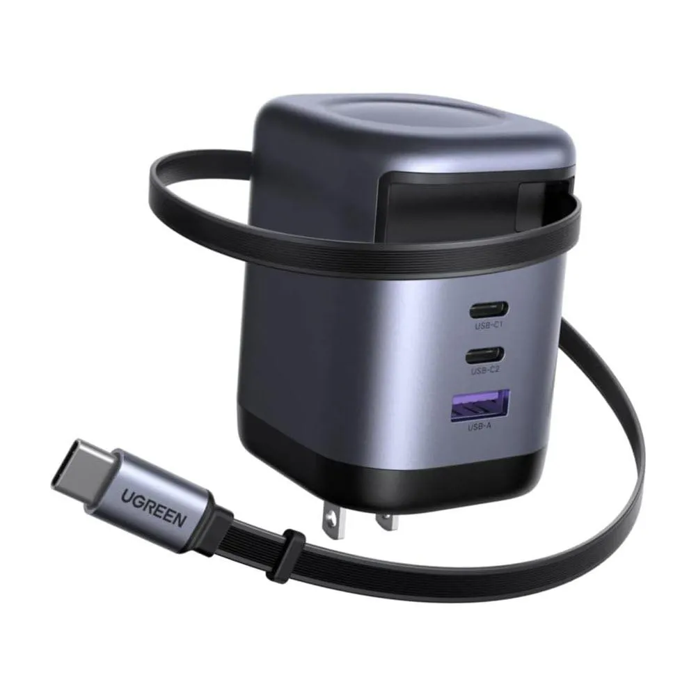 ugreen nexode 100w charger with retractable usb c cable 1