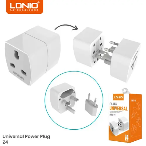 LDNIO-Universal-Travel-Adapter-EU-US-AU-UK-Plug-Type@ido.lk_ LDNIO Z4 Universal Plug 6A Max - Image 1