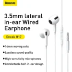 Baseus Encok H17 3.5mm Lateral in-ear Wired Earphone - Image 2