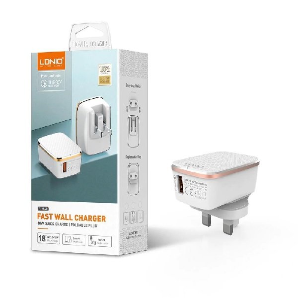 QcfiZ8rigXj1s7K7Y70bkK3MO643kde1VxK1N6pj LDNIO A1204Q Quick Charge 3.0 Travel Charger with USB Type-C Cable - Image 1