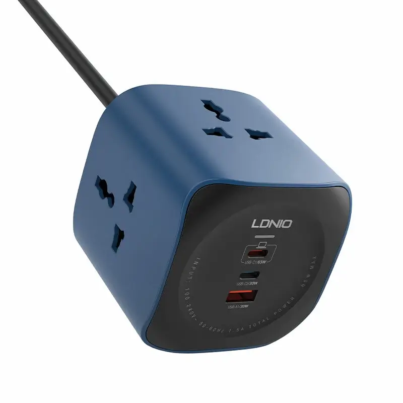 ldnio-sc3319-65w-1 LDNIO SC3319 65W 6 in 1 Power Socket Cube 2500W Outlets - Image 1