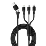 LDNIO LC97UC 100W USB-A/Type-C To Type-Cx2/Lightning Cable