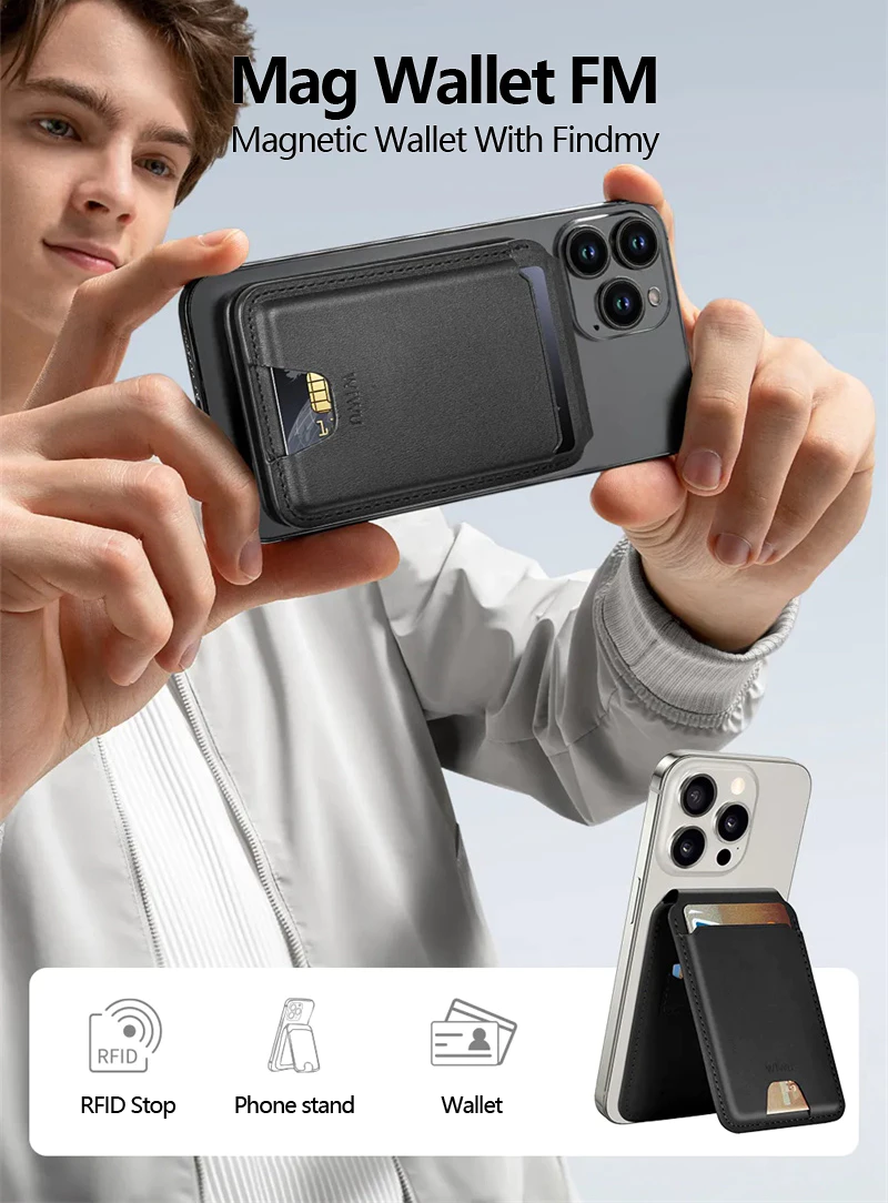 cn-11134208-7ras8-m3magati3hbsa3@resize_w875_nl WiWU Mag Wallet FM (MW-005) – Magnetic Wallet with FindMy - Image 1
