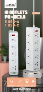 ldnio sc10610 30w 6 port usb charger power strip 4