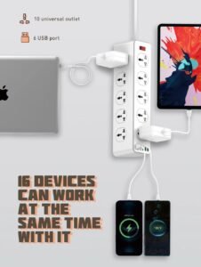 ldnio sc10610 30w 6 port usb charger power strip 6